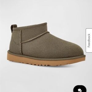 UGG Classic Ultra Mini Booties in Forest Night Size 9